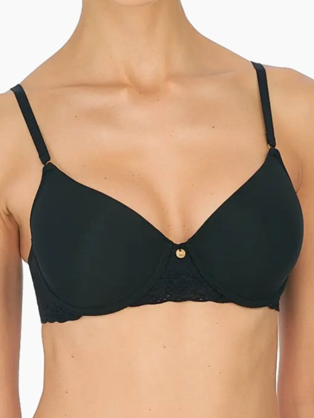 NWT Natori Bliss Perfection Comfort T-Shirt Bra Black 32D